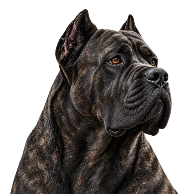 Black brindle Cane Corso portrait